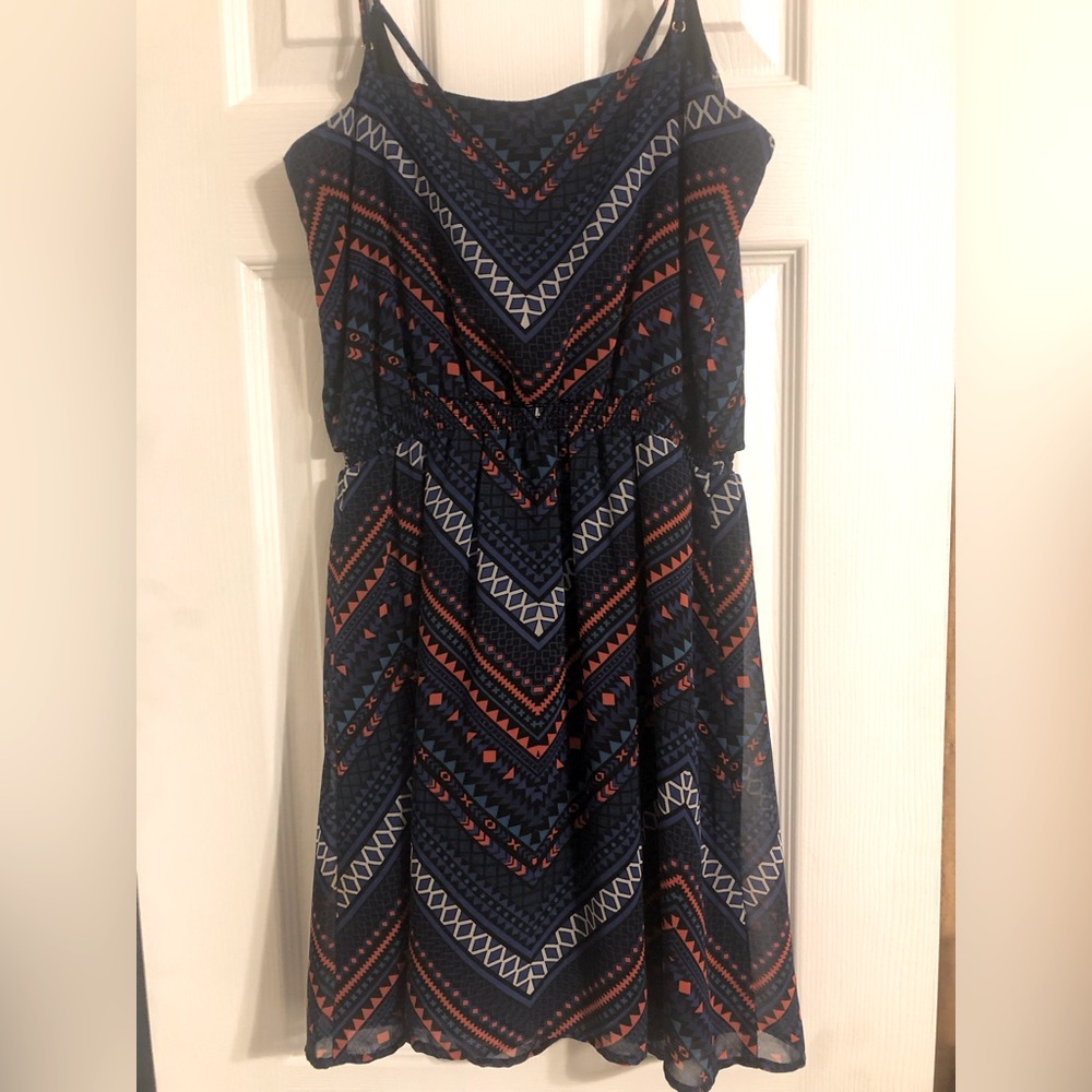 Guess Sundress Navy And Multi Color Pattern - Picture 5 of 7